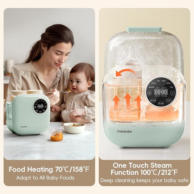 Baby Bottle Warmer, Felizbebe 10-in-1 Double Bottle Warmer - Image 5