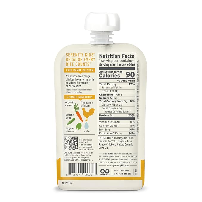 Serenity Kids 6+ Months Baby Food Pouches Puree Made - Image 2