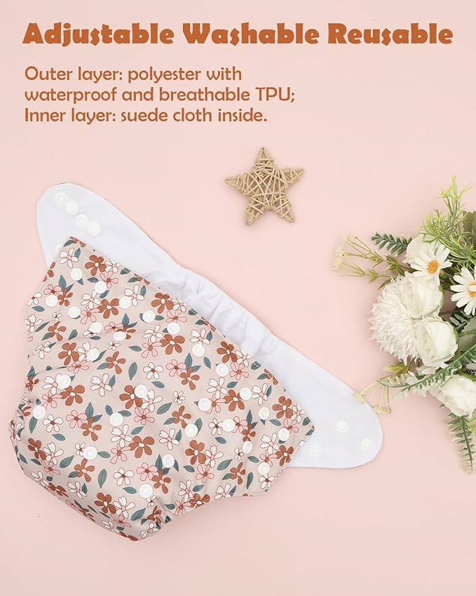 ALVABABY Baby Cloth Diapers 6 Pack - Image 5