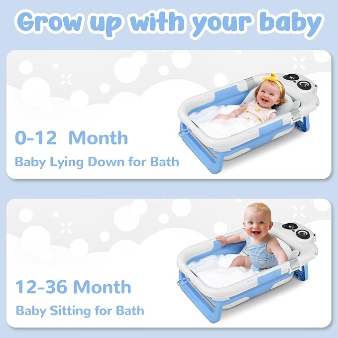 Collapsible Baby Bathtub for Newborn, Baby Bath Tub - Image 4