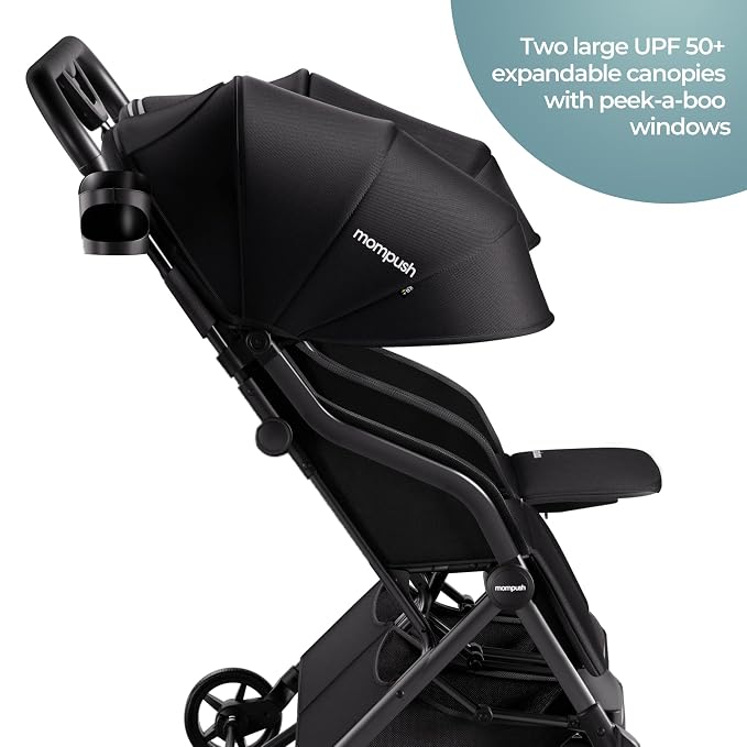 Mompush Lithe Double Stroller, Lightweight Side by Side Stroller - Image 4