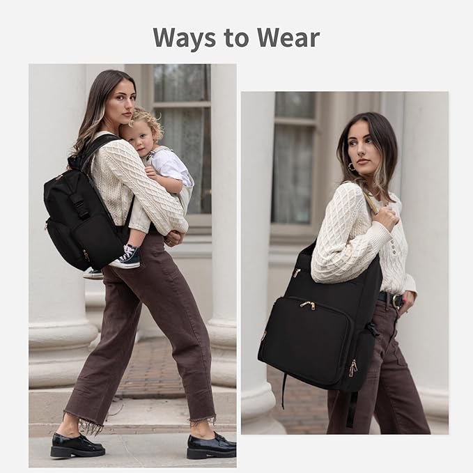 CEI-CEI Neoprene Diaper Bag Backpack Large Newborn Baby Maternity Bags - Image 3