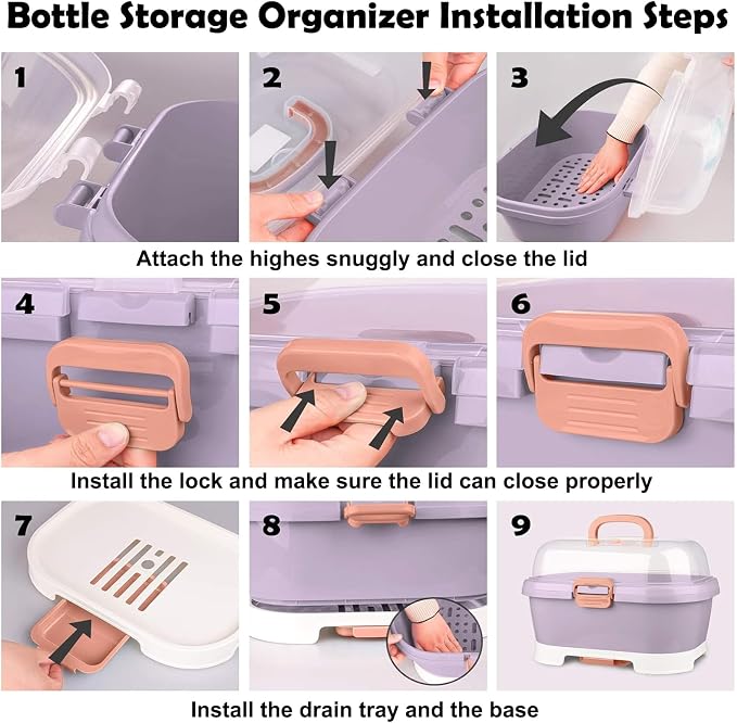 Baby Bottle Organizer for Storage, Baby Bottle Storage Large Capacity - Image 7
