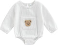 Douhoow Cute Baby Sweatshirt Romper Waffle Knit Baby Clothes Infant Girl Boy by DouhoowBabyKidsClothes