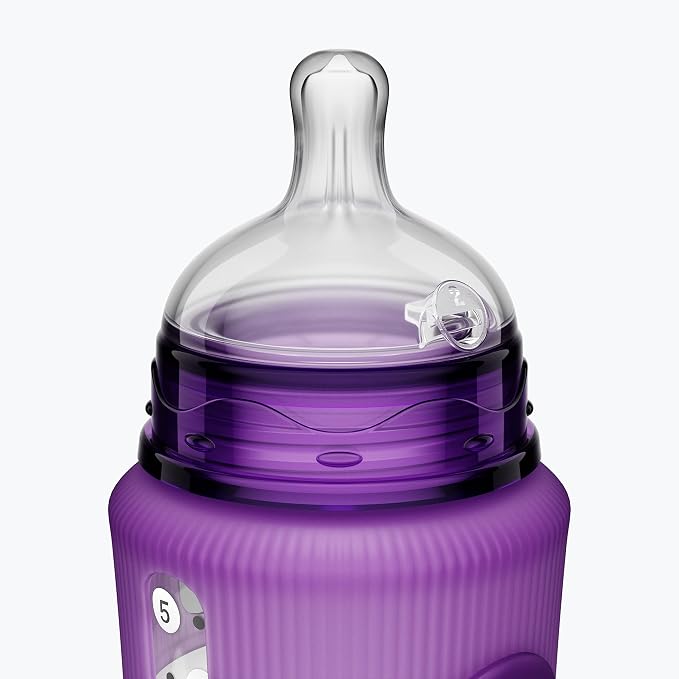 Smilo Baby Bottle Set with Stage 0 Slow Flow Anti Colic Nipple, 10 Oz / 300 ml - Image 7