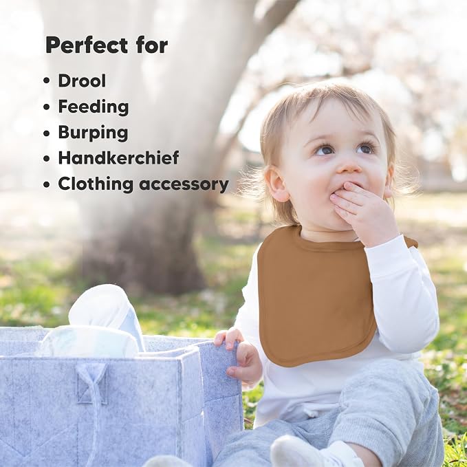 8-Pack Organic Baby Bibs for Boys, Girls - Image 7
