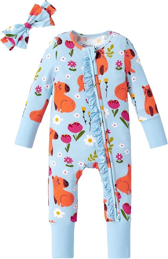 PATPAT Baby Girl Boy Clothes Newborn Infant Footie – Soft Viscose from Bamboo– by PATPAT