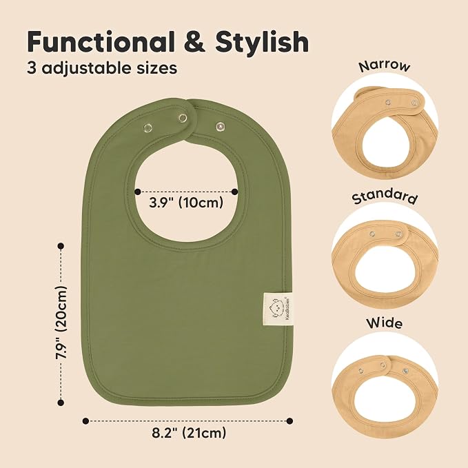 KeaBabies 8-Pack Organic Baby Bibs - Image 2