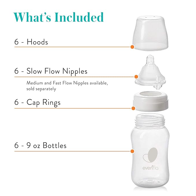 Evenflo Feeding Premium Proflo Venting Balance Plus Wide Neck Baby, Newborn and - Image 6