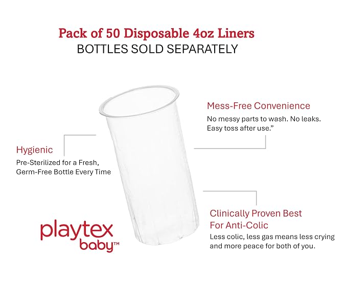 Playtex Baby Nurser Pre-Sterilized Disposable Drop-Ins Baby Bottle Liners - Image 2