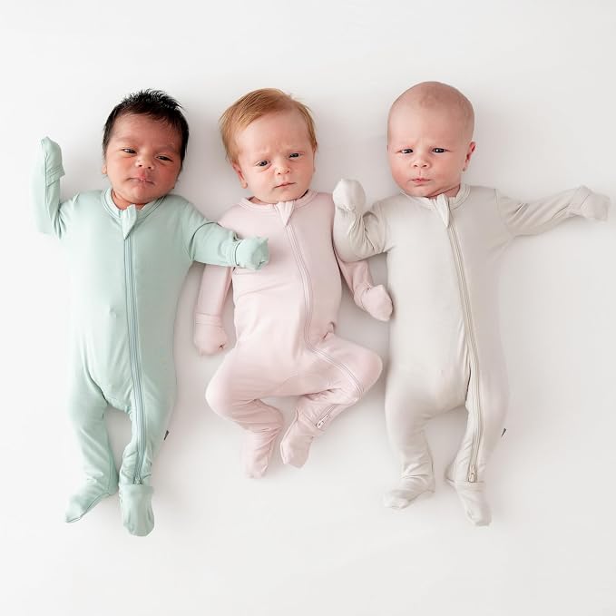 KYTE BABY Unisex Rayon Made From Bamboo Zippered Rompers 0-24 Months - Image 5