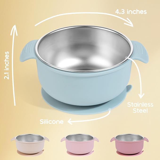 Bella’s Friends Stainless Steel and Silicone Baby Bowls - Image 2