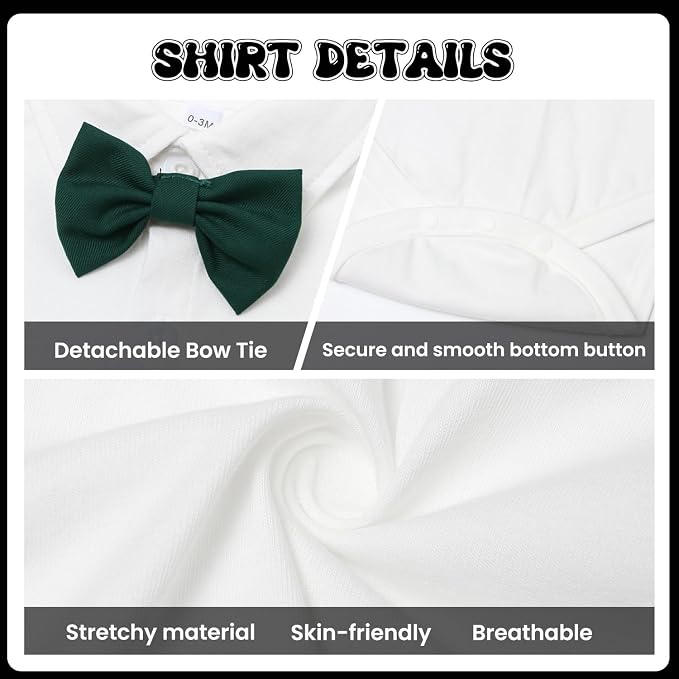 Baby Boy Clothes Suits Infant Gentleman Wedding Outfit Formal Dress Shirt Vest - Image 3