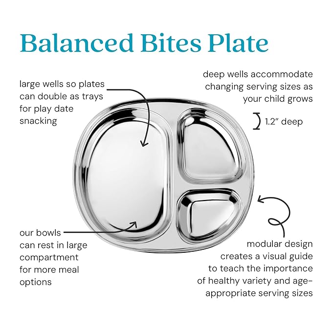 Ahimsa Stainless Steel Kids Plates - Image 2