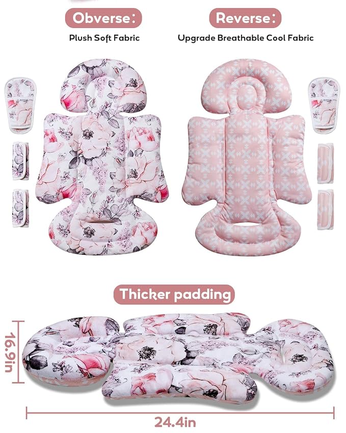 Infant Car Seat Insert, Enlarged Head Support - Image 6
