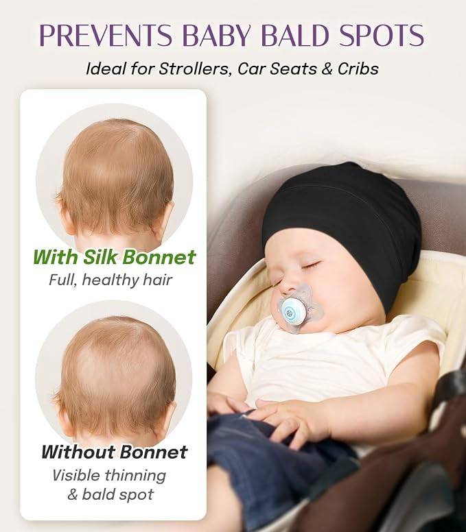 OLESILK Silk Baby Bonnet for 0-6 Months - Image 7