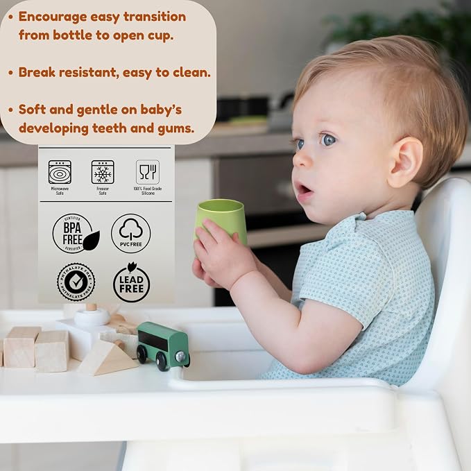 2 Pack Tiny Cup for 4+ Months | Silicone Baby Cups 6-12 Months, Infant Training - Image 6