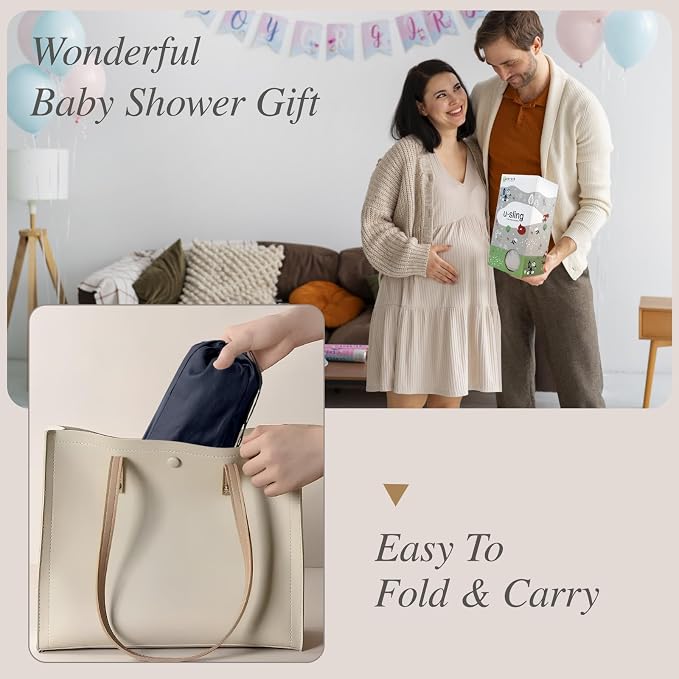 Baby Sling Carrier for Newborn to Toddler, Cozy Wearing Baby Wrap Carrier - Image 9