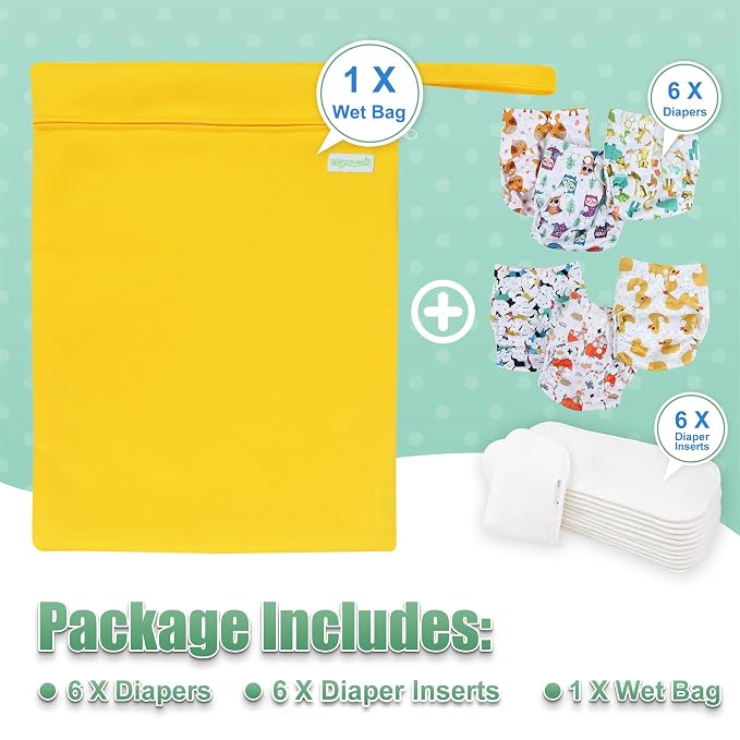 wegreeco Cloth Diapers 6 Pack - Image 6