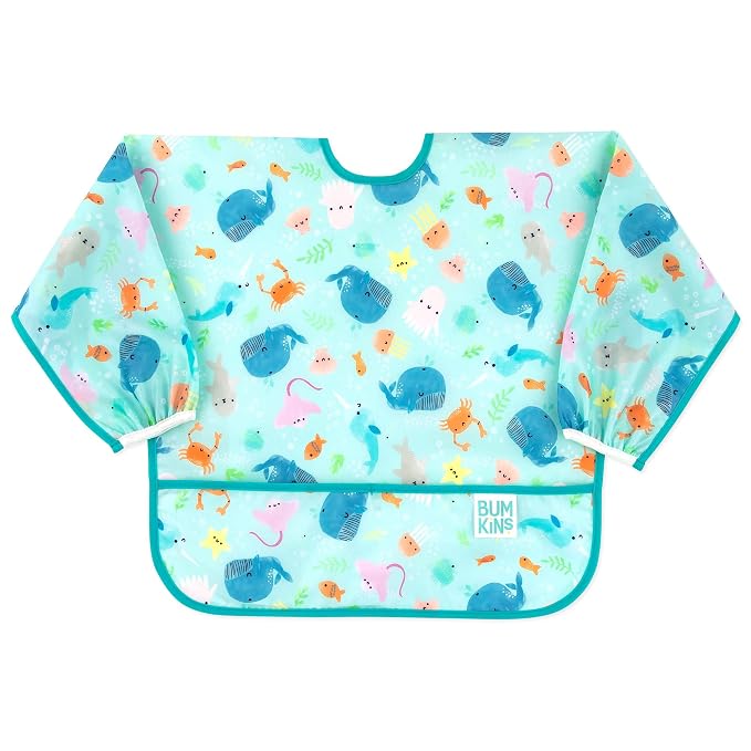 Bumkins Bibs, Baby and Toddler Girls and Boys 6-24 Months, Long Sleeve by Bumkins