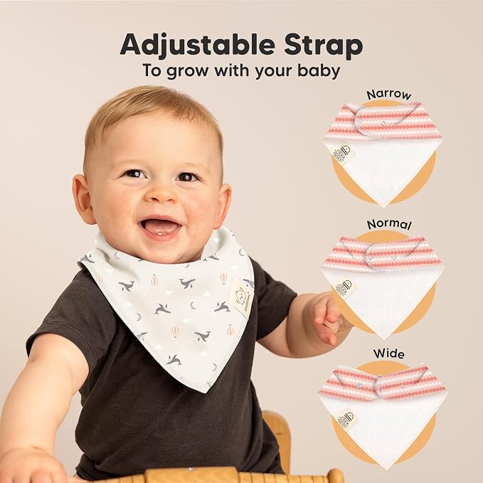 10-Pack Organic Baby Bandana Bibs - Image 3