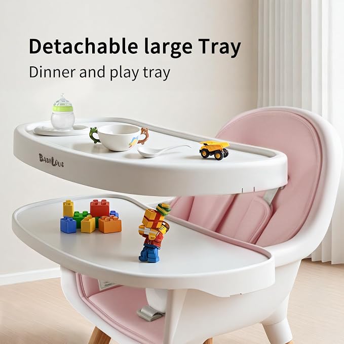 Baby High Chair, Wooden Highchair - Image 4
