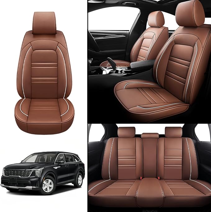 Seat Covers for kia Sorento 2003-2025 | 5-Seats Leather Seat Covers - Image 2