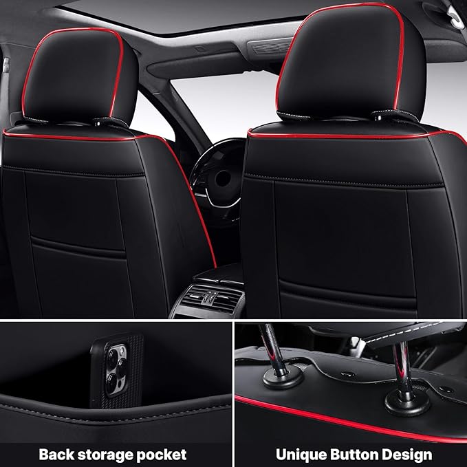 Seat Cover, Universal Leather Seat Covers - Image 3