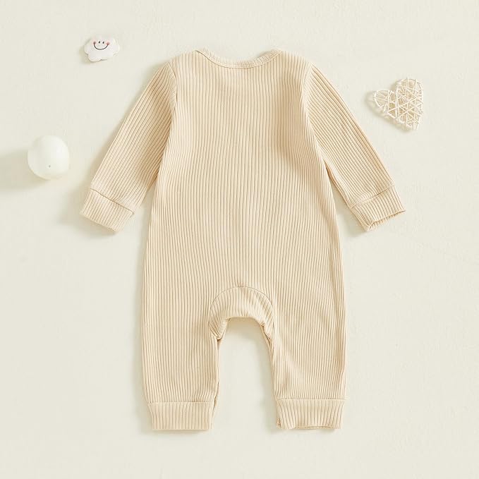 Fernvia Newborn Baby Boy Clothes Letters Print Bodysuit 3 6 9 12 18 Months Long - Image 4