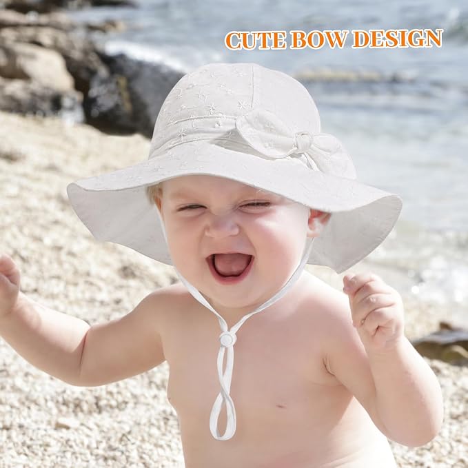 Baby Girl Sun Hat Summer Foldable Beach Hats - Image 2