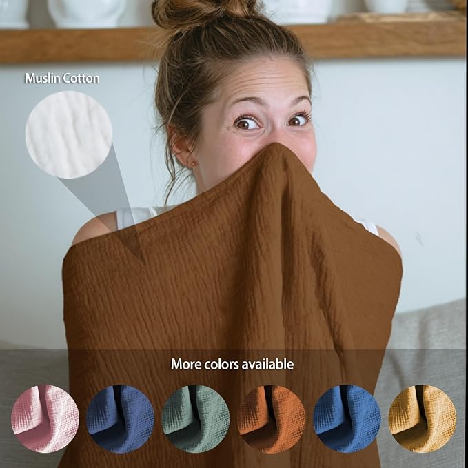 Muslin Nursing Covers for Breastfeeding, Arch Neckline Breast Feeding Covers - Image 5