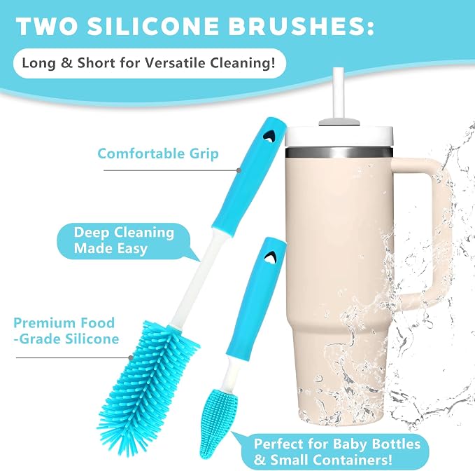 Sosmar 6 Pack Water Bottle Cleaner, Stanley Cup Cleaner Brush Kit - Image 7