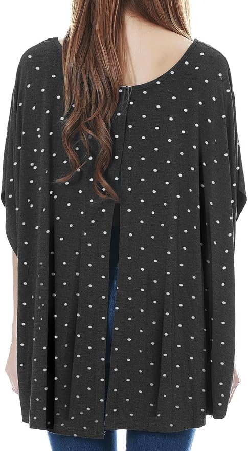 Smallshow Women's Nursing Top Maternity Poncho - Image 2