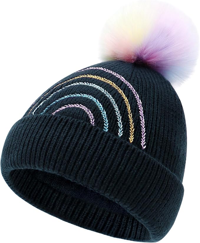 Girls Winter Hat Warm Toddler Beanie by FUOITA