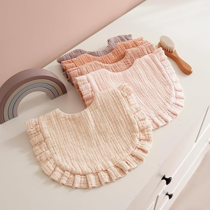 8-Pack Muslin Baby Bandana Drool Bibs - Image 6