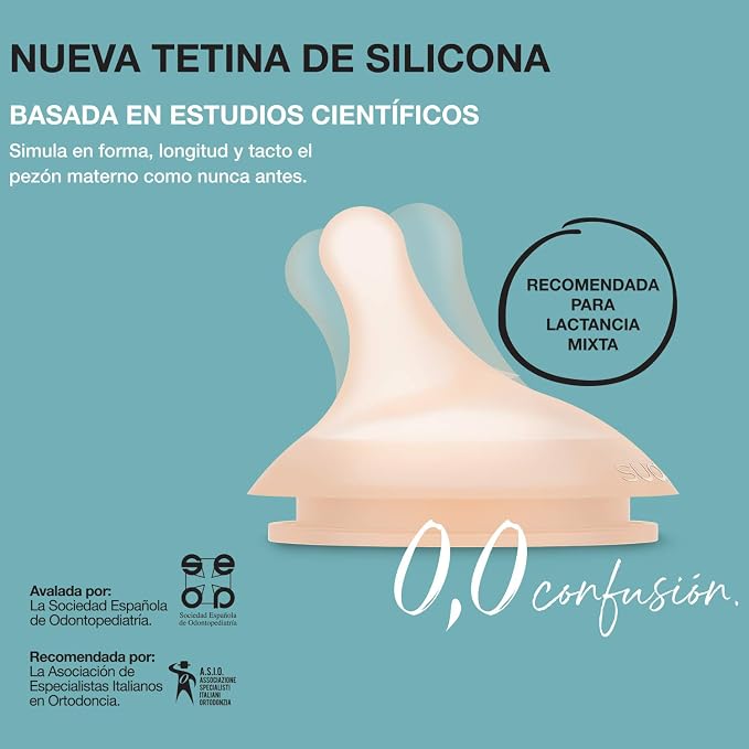 Suavinex Zero Zero Starter Set Small Anti Colic Baby Bottle, No 1 Spanish Baby - Image 6