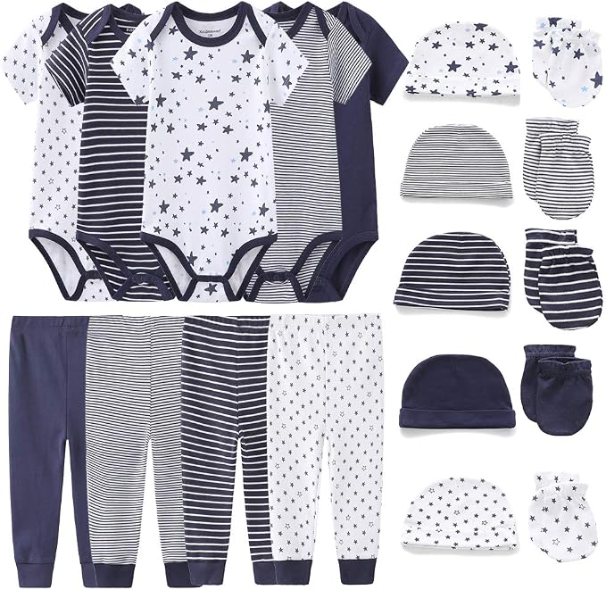 Kiddiezoom Unisex Baby Layette Essentials Giftset Clothing Set 19-Piece by Kiddiezoom