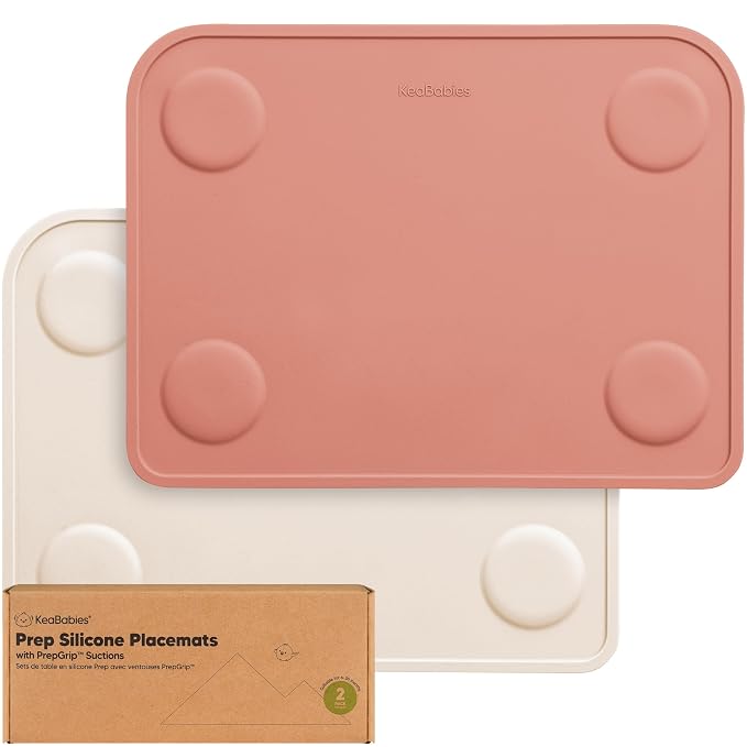 KeaBabies 2-Pack Silicone Placemats by KeaBabies