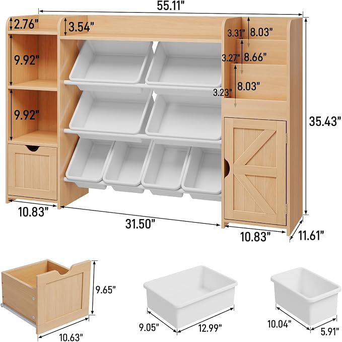 Vabches 55" Large Kids Toy Organizer - Image 2