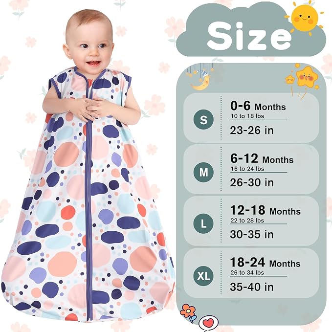 Baby Sleep Sack 18-24 Months 3 Pack Baby Wearable Blanket 100% Rayon Cotton - Image 6