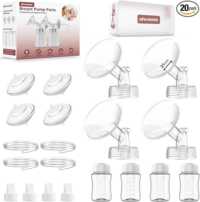 Pump Parts Compatible with Spectra S1/S2/9 Plus Breastpump, 4 Set Replacement by afontoto