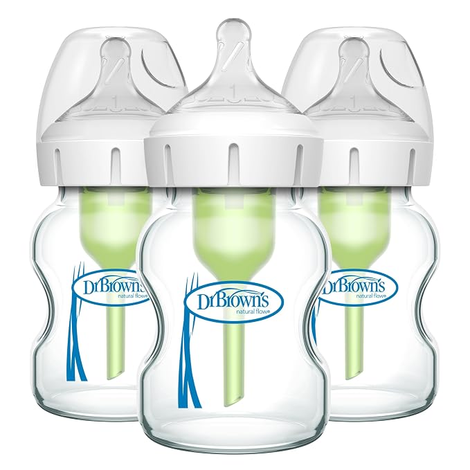 Dr. Brown's Natural Flow Anti-Colic Options+ Wide-Neck Glass Baby Bottles 5 by DrBrowns