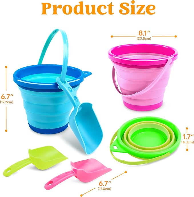 JOYIN 3 Packs Foldable Pail Bucket - Image 5