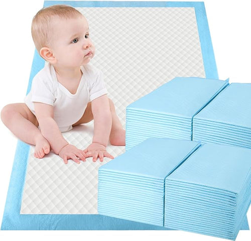 100 Pack Disposable Changing Pads, Waterproof Baby Disposable Underpads by Extrapins