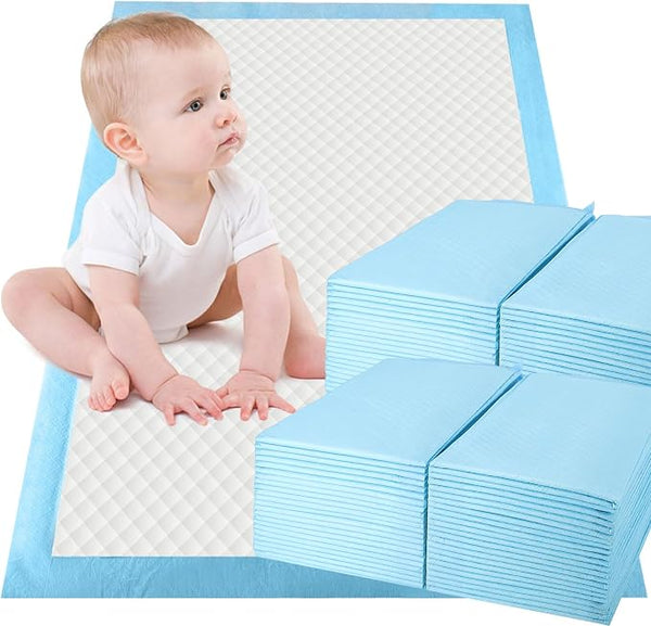 100 Pack Disposable Changing Pads, Waterproof Baby Disposable Underpads by Extrapins