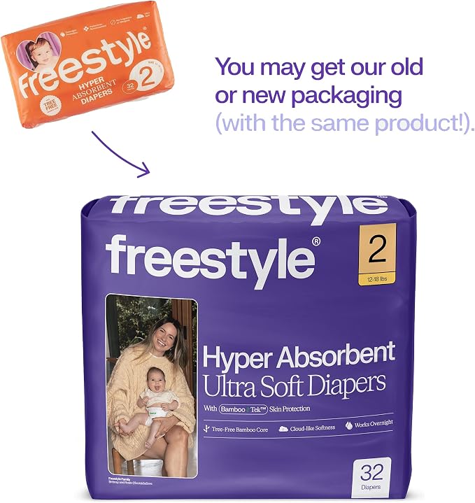 Freestyle BambooTek Diapers – Hyper Absorbent & Non-Toxic – Disposable Diapers - Image 2