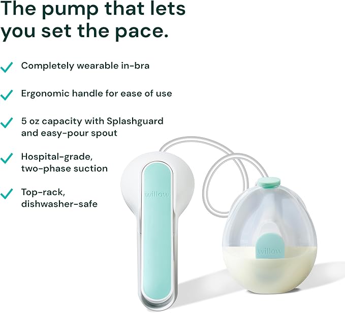 Willow Wave - Wearable Manual Breast Pump - Fits Fully in Bra - Ergonomic - Image 2