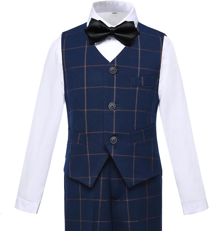 Boys Suit for Kids Tuxedo Suits for Wedding Formal Suit Set Toddler Boy Dress - Image 4