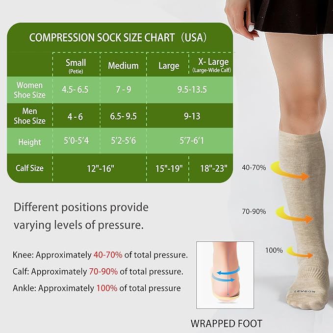 LEVSOX Viscose Made from Bamboo Compression Socks - Image 4