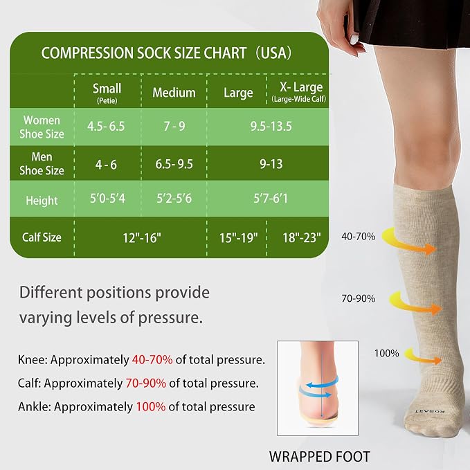 LEVSOX Viscose Made from Bamboo Compression Socks - Image 4